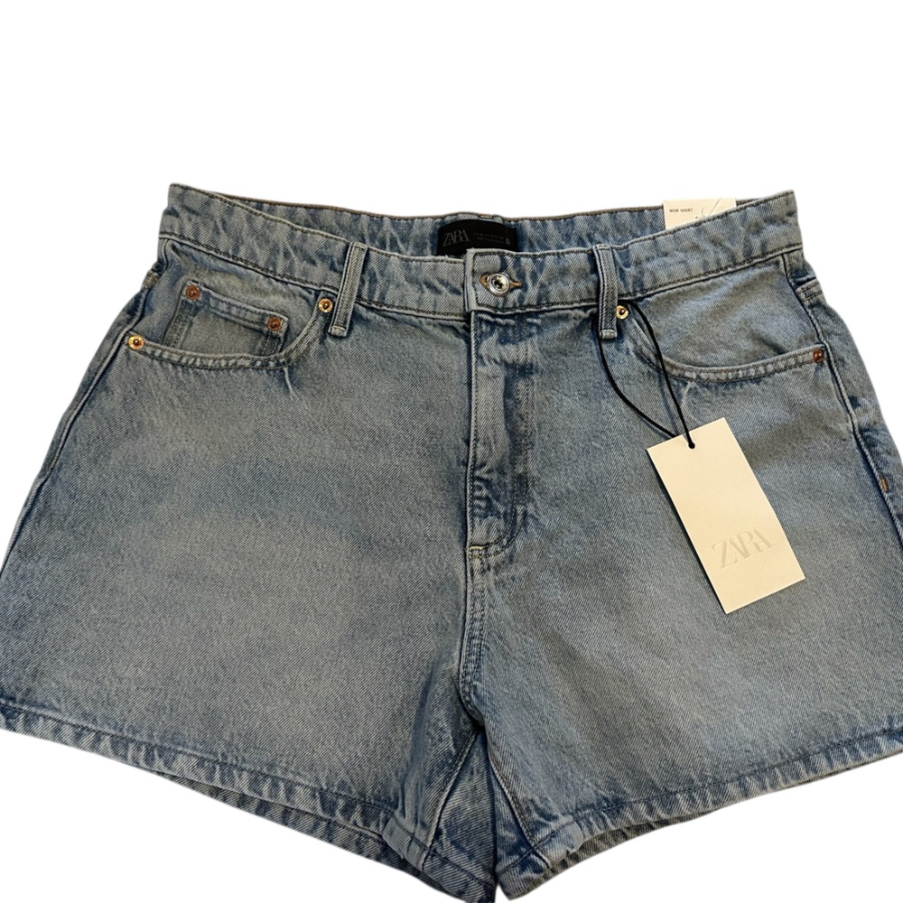 Zara Light Blue Denim Mini Shorts